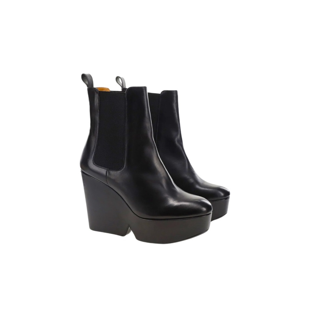 NWT’s🏷️ CLERGERIE PARIS Beatrice Womens Leather Pump Wedge Boots 🤩⭐️🤩